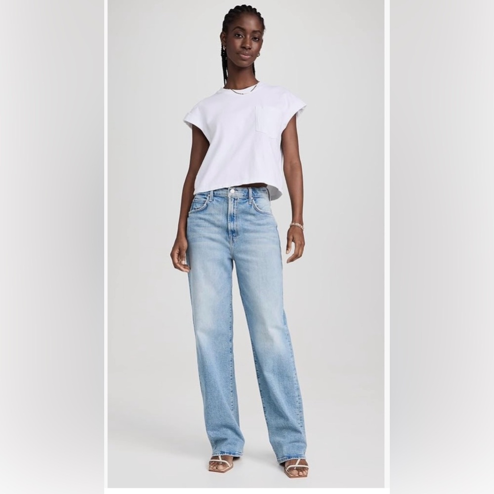 MOTHER Light Blue Flare & Wide Leg Jeans
